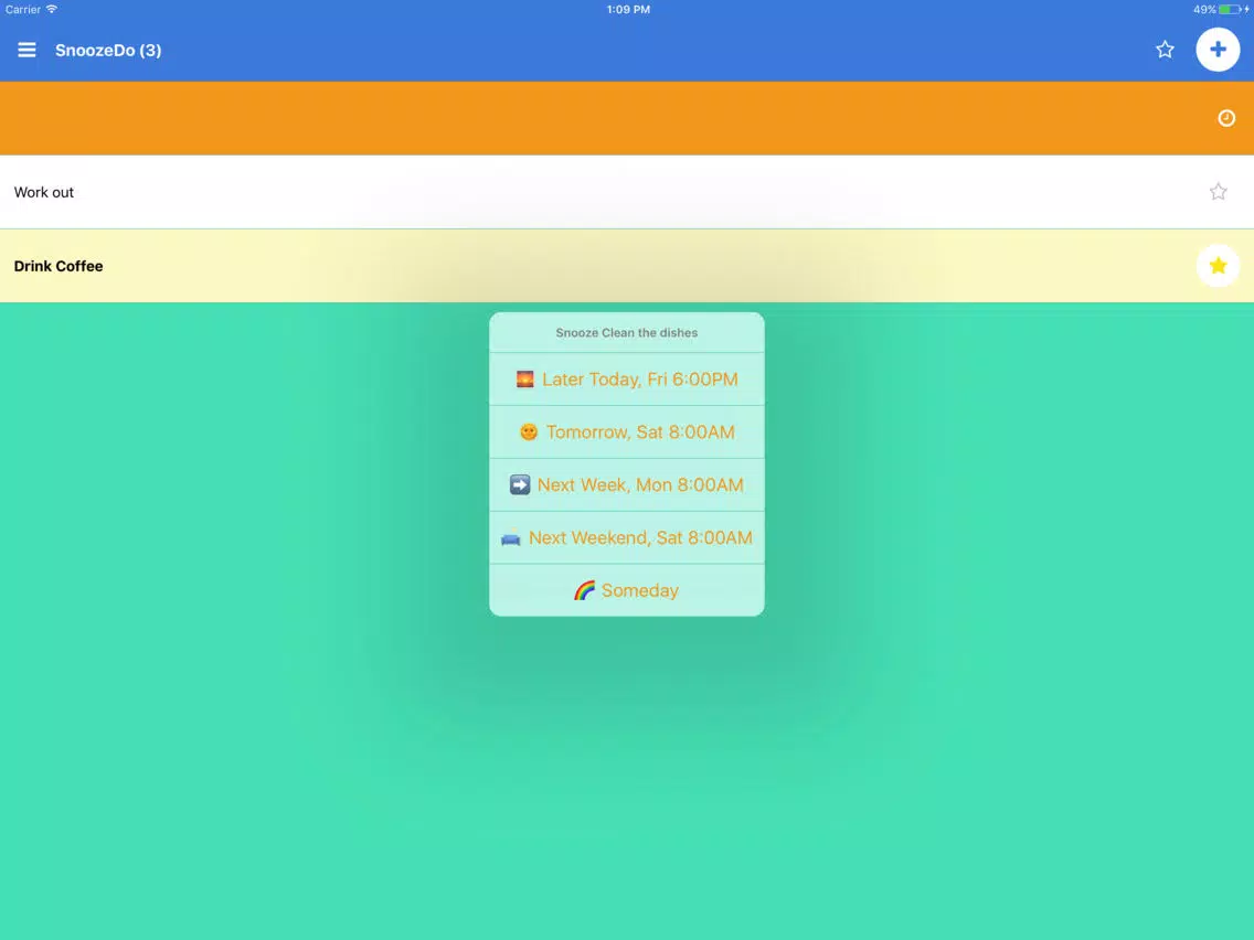 SnoozeDo iPad Screenshots