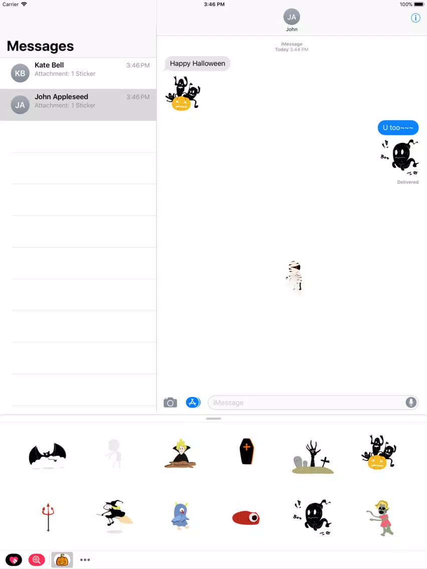 Halloween Stickers:Nightmare iPad Screenshots