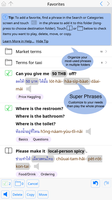 Talking Thai–English–Thai Phrasebook Screenshots