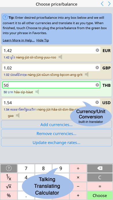 Talking Thai–English–Thai Phrasebook Screenshots