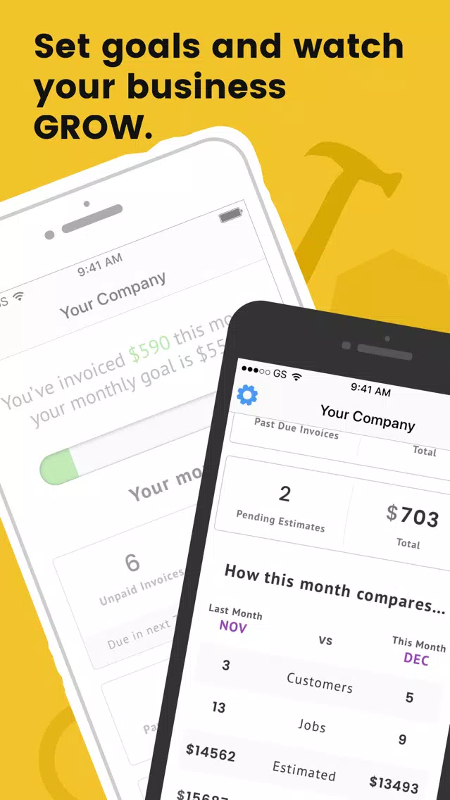 WorkWeek: Schedule & Invoice Screenshots