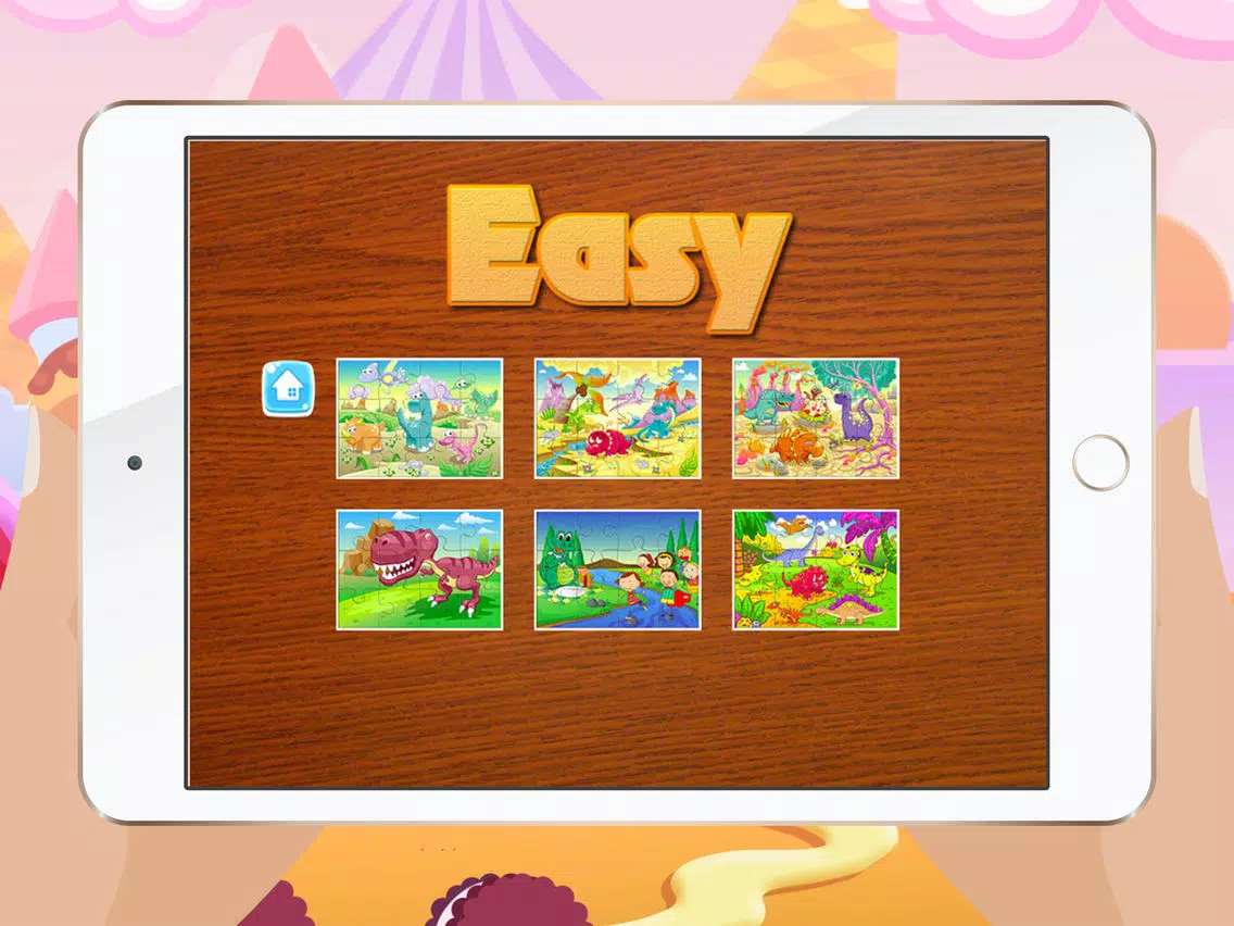 Dinosaur Games for kids - Cute Dino Train Jigsaw Puzzles for Preschool and Toddlers iPad Screenshots