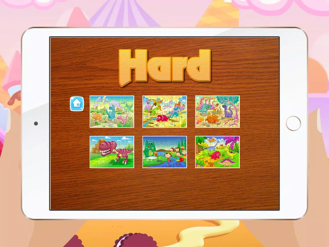Dinosaur Games for kids - Cute Dino Train Jigsaw Puzzles for Preschool and Toddlers iPad Screenshots