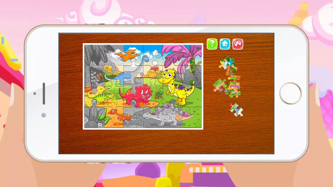 Dinosaur Games for kids - Cute Dino Train Jigsaw Puzzles for Preschool and Toddlers Screenshots