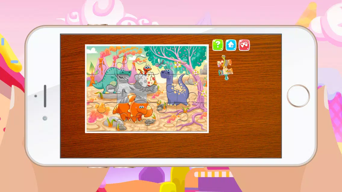 Dinosaur Games for kids - Cute Dino Train Jigsaw Puzzles for Preschool and Toddlers Screenshots