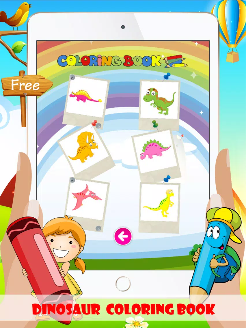 Dinosaur Coloring Book - Free For Toddler And Kids iPad 應用截圖
