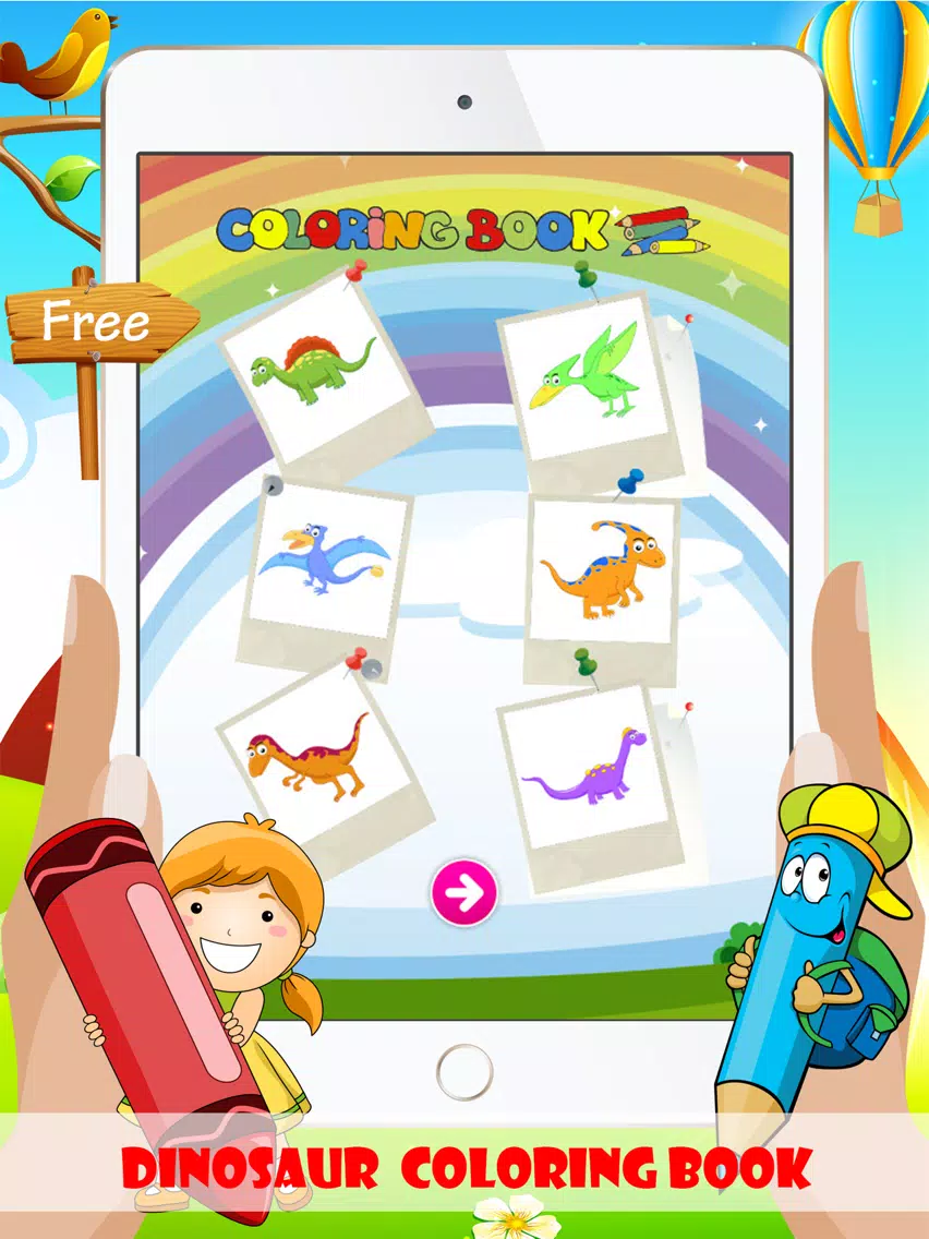 Dinosaur Coloring Book - Free For Toddler And Kids iPad 應用截圖