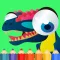 T Rex Dinosaur Coloring Book for kids free