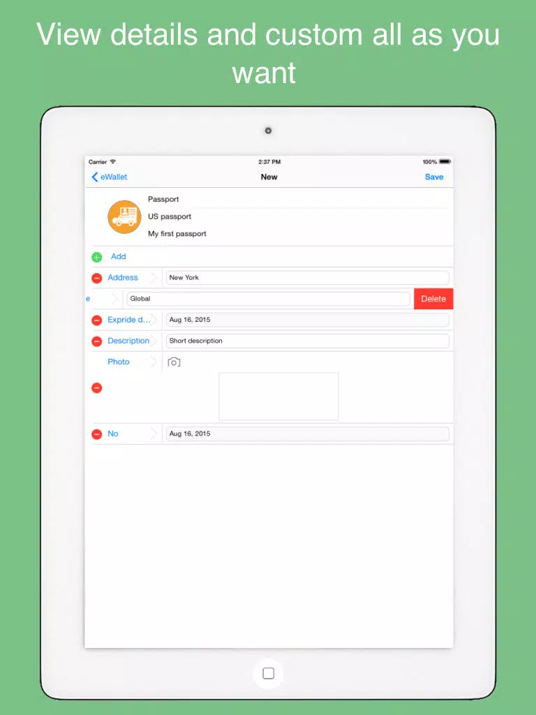 Captures d'écran de xWallet - smart wallet to protect privacy data iPad