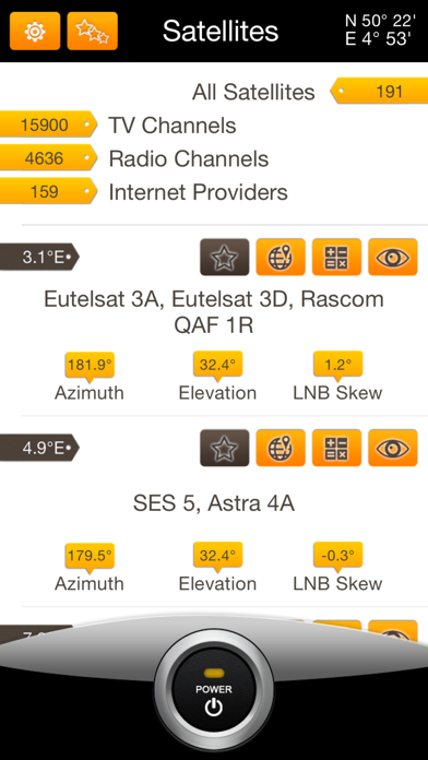 SatFinder Pro Satellite Finder Screenshots
