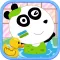 Baby Panda Love Bathing