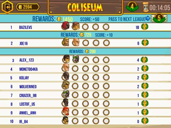 Capturas de tela do Gods of Arena: Online Battles iPad 