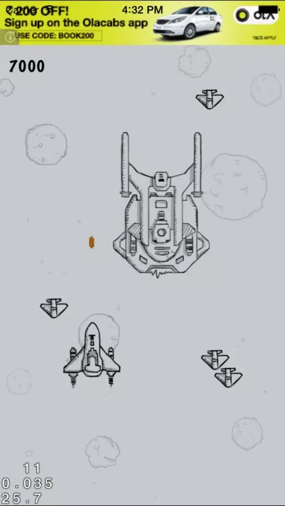 Shoot the Spaceships - Space Wars Paper 스크린샷