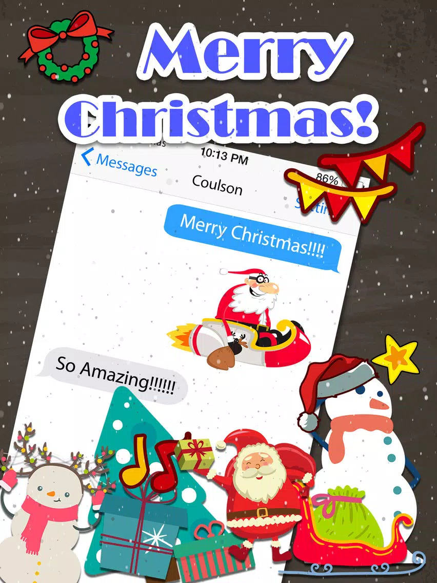 Merry Christmas Emoji - Holiday Emoticon Stickers & Emojis Icons for Message Greeting iPad Screenshots