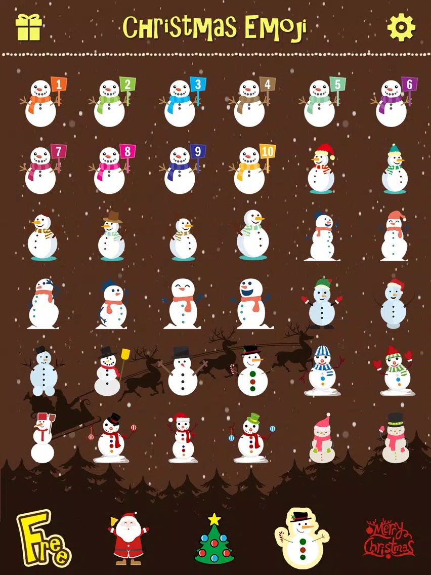Merry Christmas Emoji - Holiday Emoticon Stickers & Emojis Icons for Message Greeting iPad Screenshots