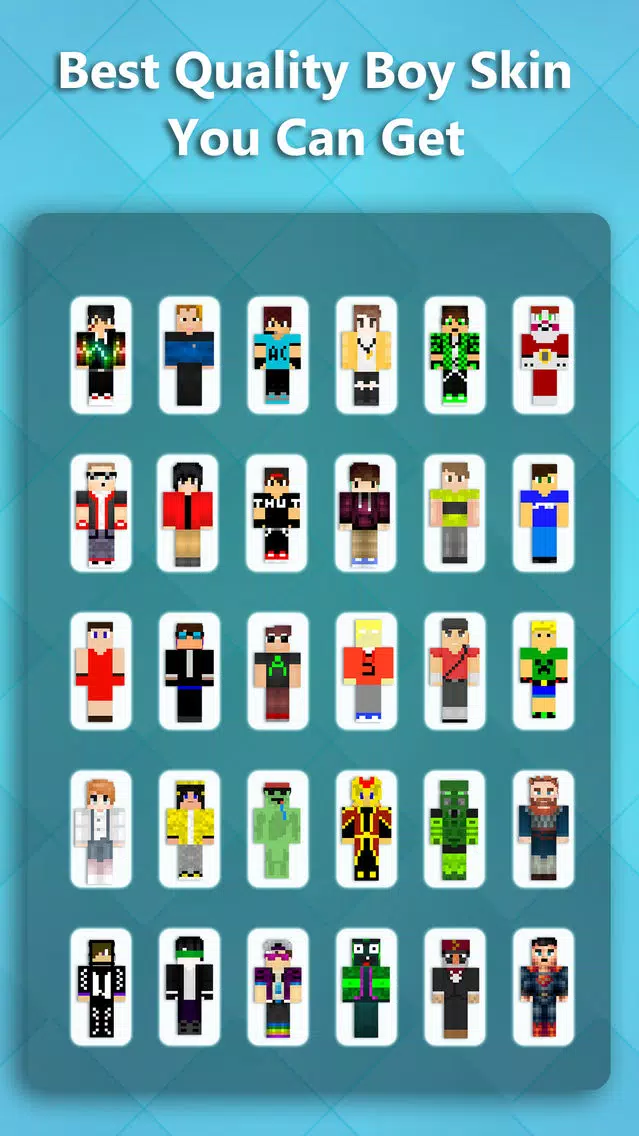 Best Boy Skins - Texture collection for MineCraft Pocket Edition Screenshots