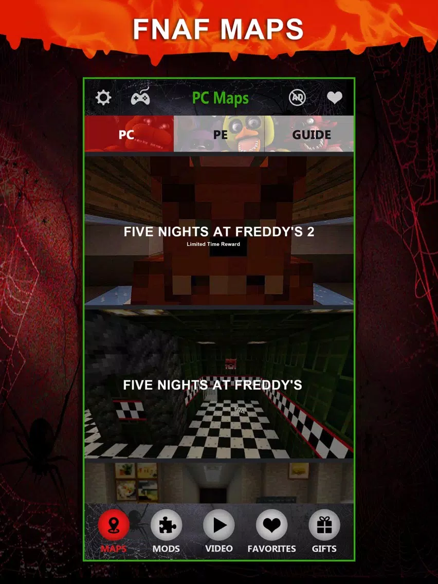 FNAF Maps FREE - Map Download Guide for Five Nights At Freddys Minecraft PE & PC Edition iPad Screenshots