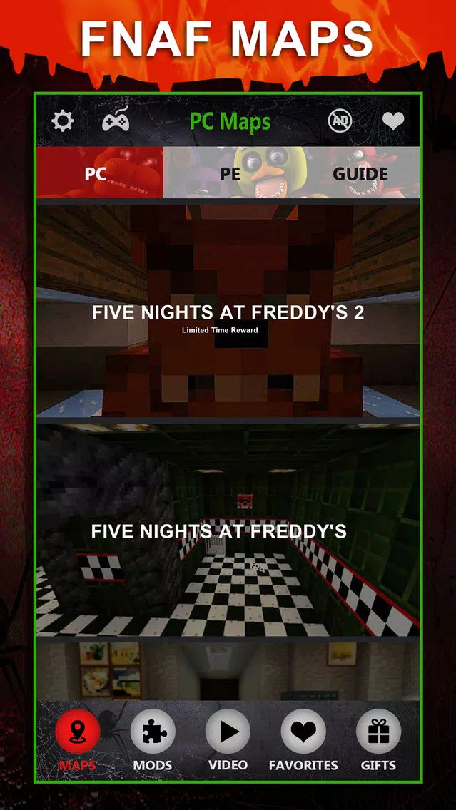 FNAF Maps FREE - Map Download Guide for Five Nights At Freddys Minecraft PE & PC Edition Screenshots