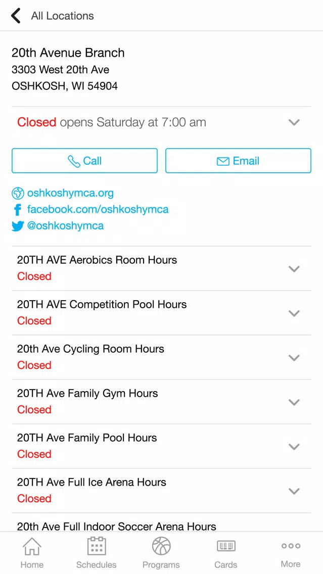 Oshkosh Community YMCA Screenshots