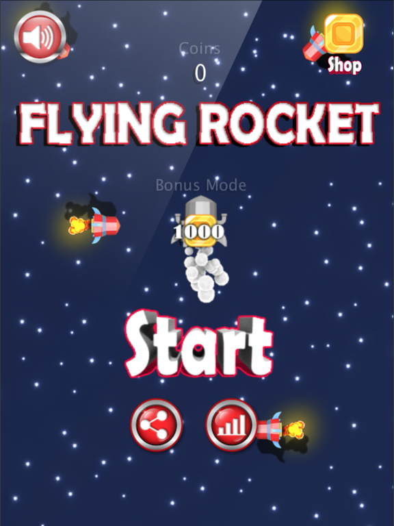 Space War - Flying Rocket Game iPad 應用截圖