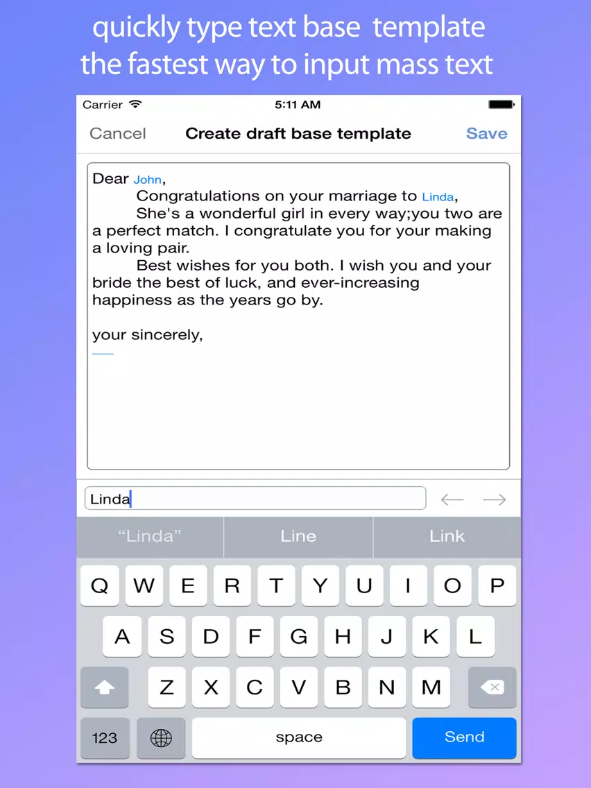 Template Keyboard - input text base template iPad Screenshots