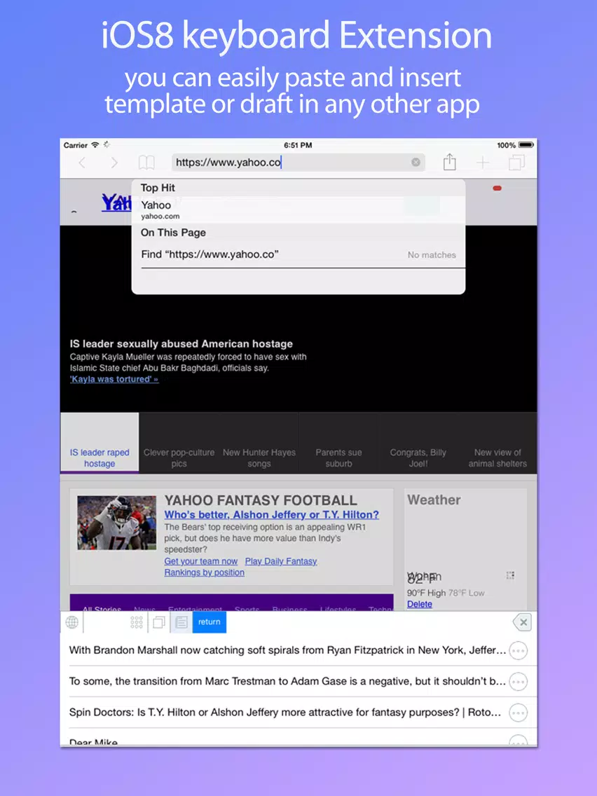 Template Keyboard - input text base template iPad Screenshots