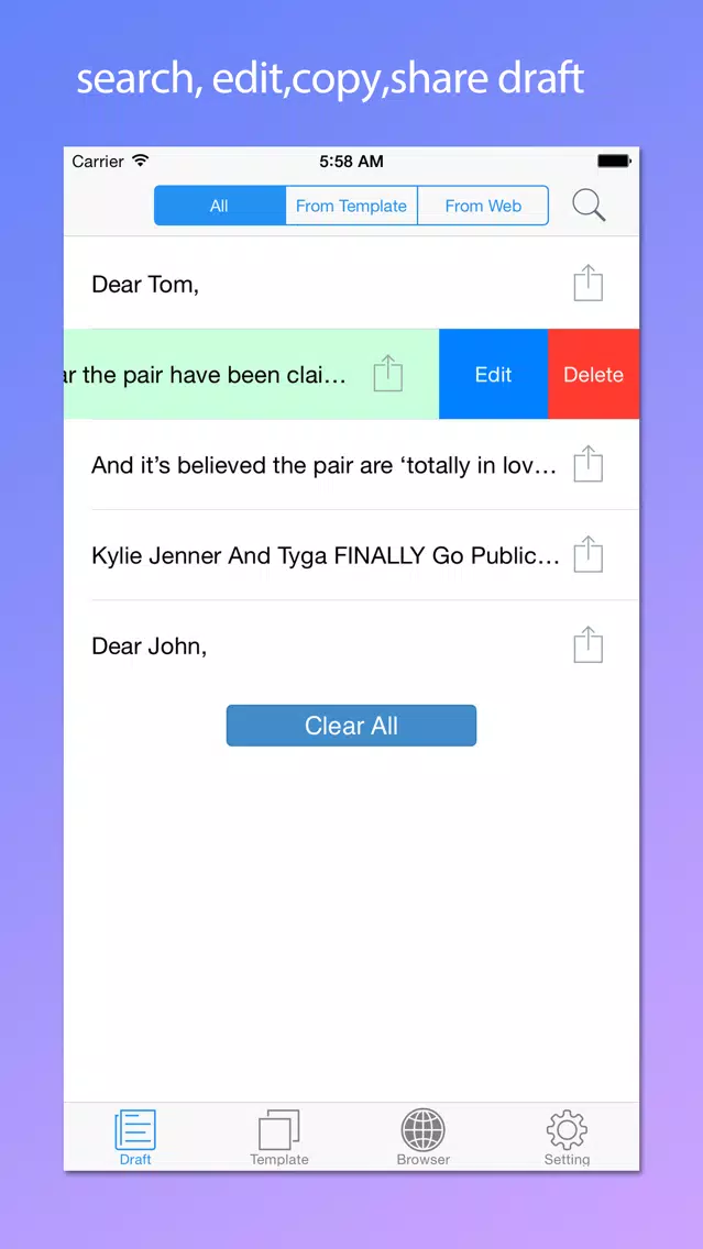 Template Keyboard - input text base template Screenshots