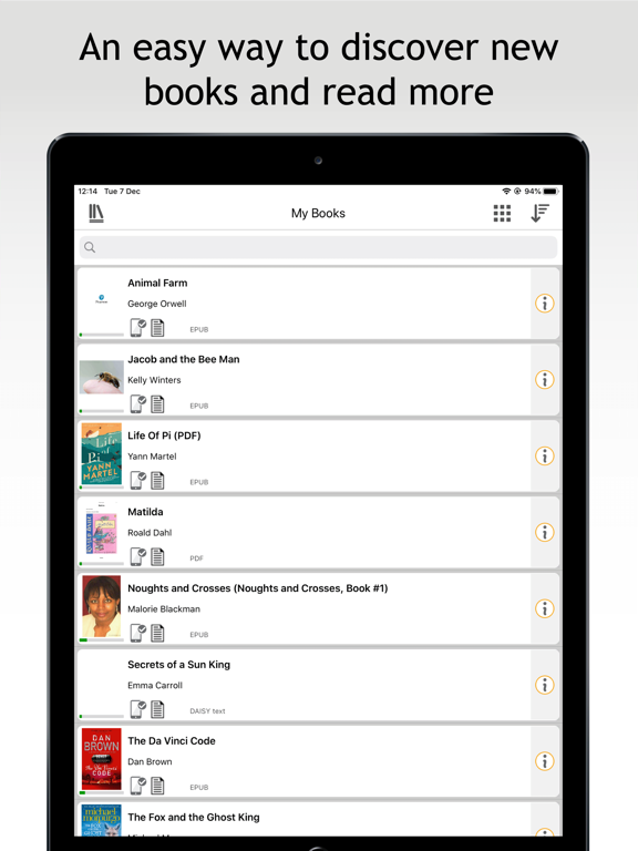 Dolphin EasyReader iPad Screenshots