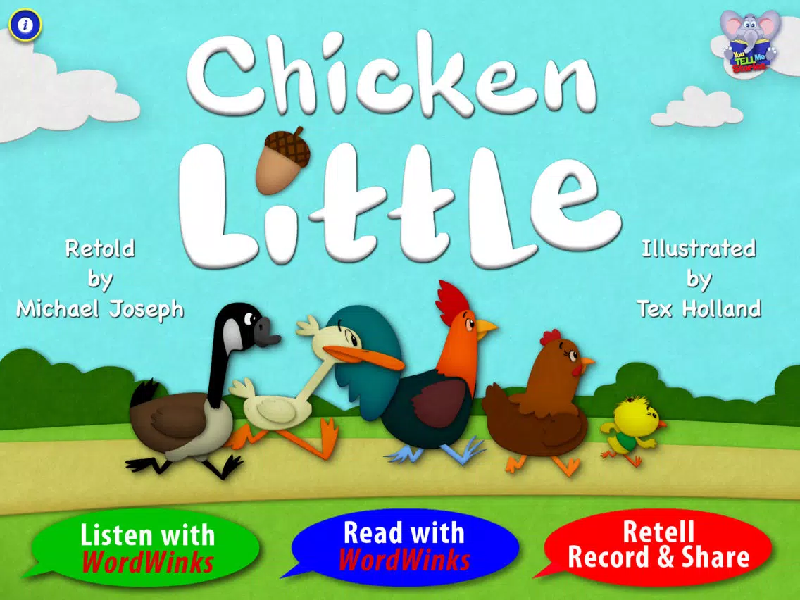 Chicken Little with WordWinks and Retell, Record & Share iPad Screenshots