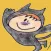 Black cat KURO 1 stickers