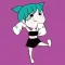 Zombie girl stickers