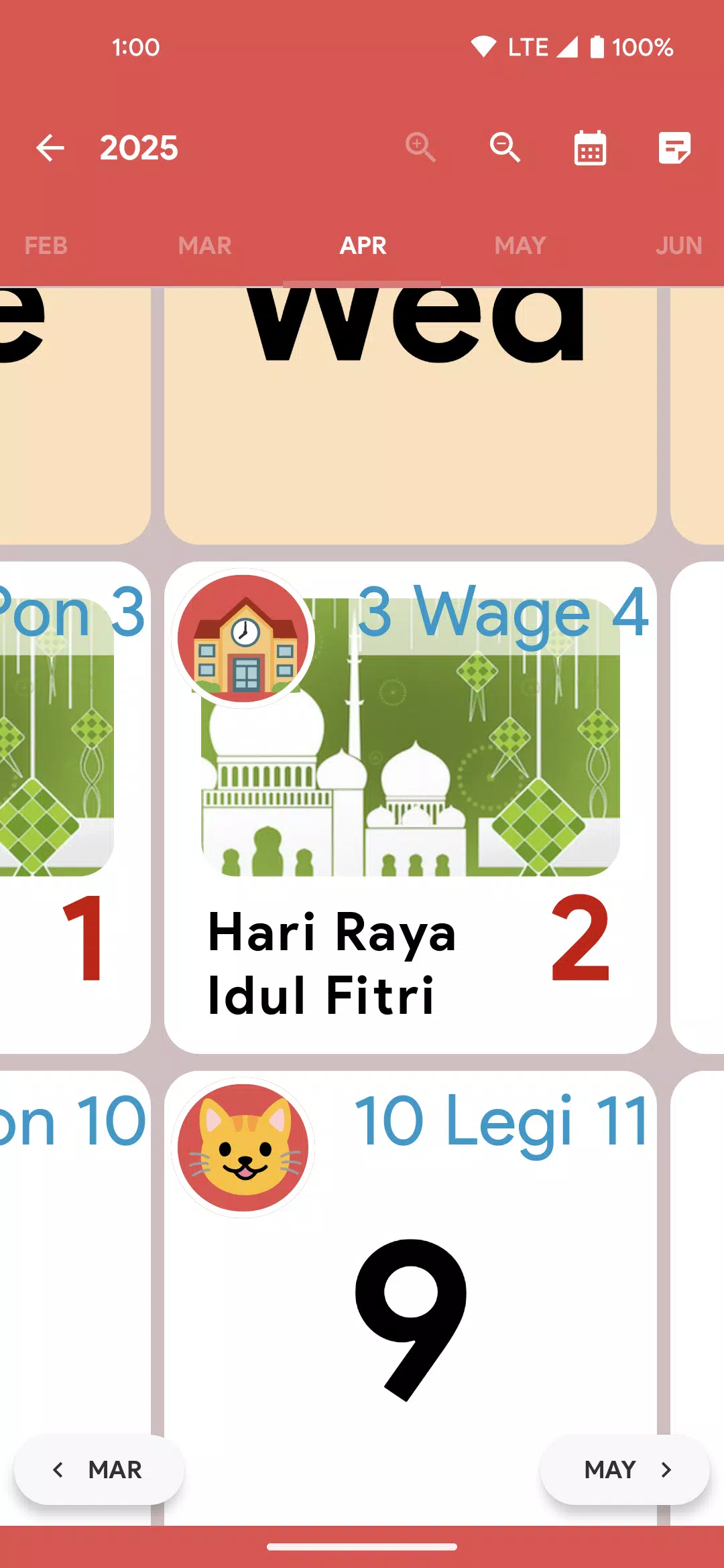 Indonesia Calendar Screenshots