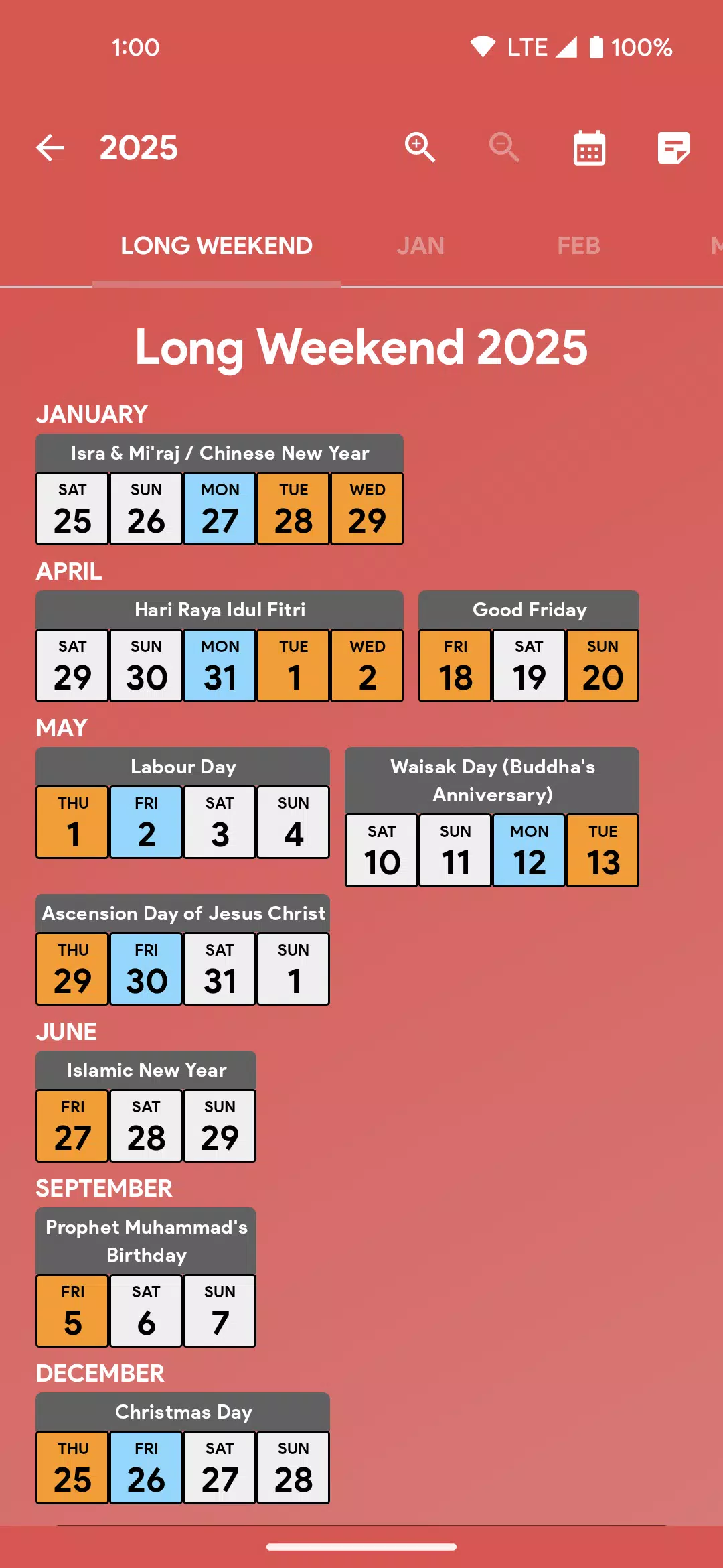 Indonesia Calendar Screenshots