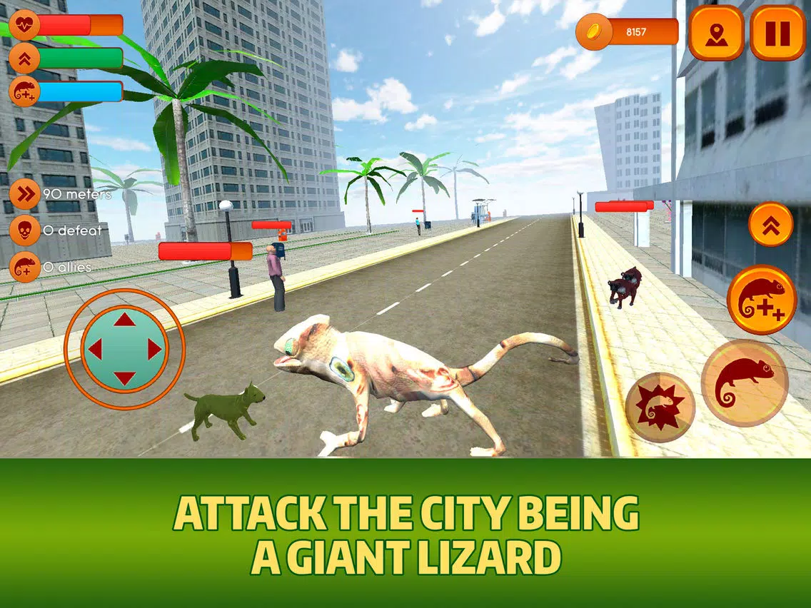 Scary Lizard City Invasion Sim iPad  Ekran Görüntüleri