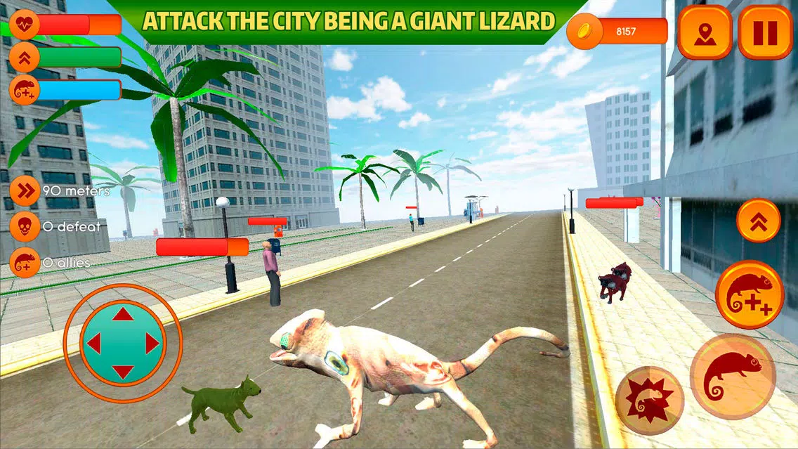 Scary Lizard City Invasion Sim Ekran Görüntüleri