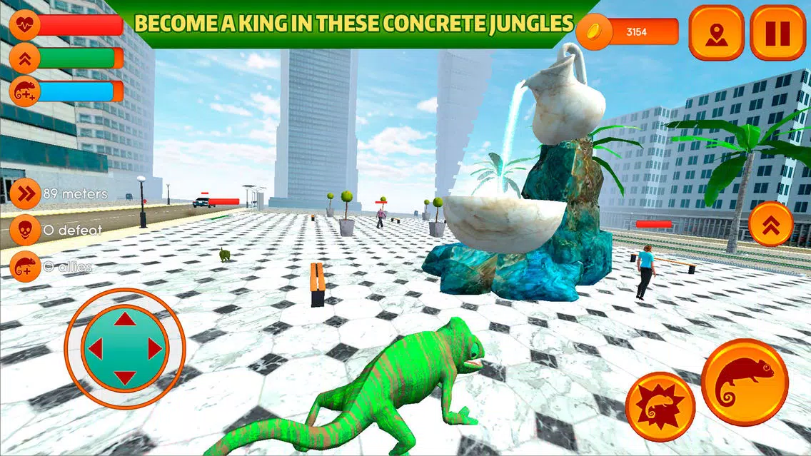 Scary Lizard City Invasion Sim Ekran Görüntüleri