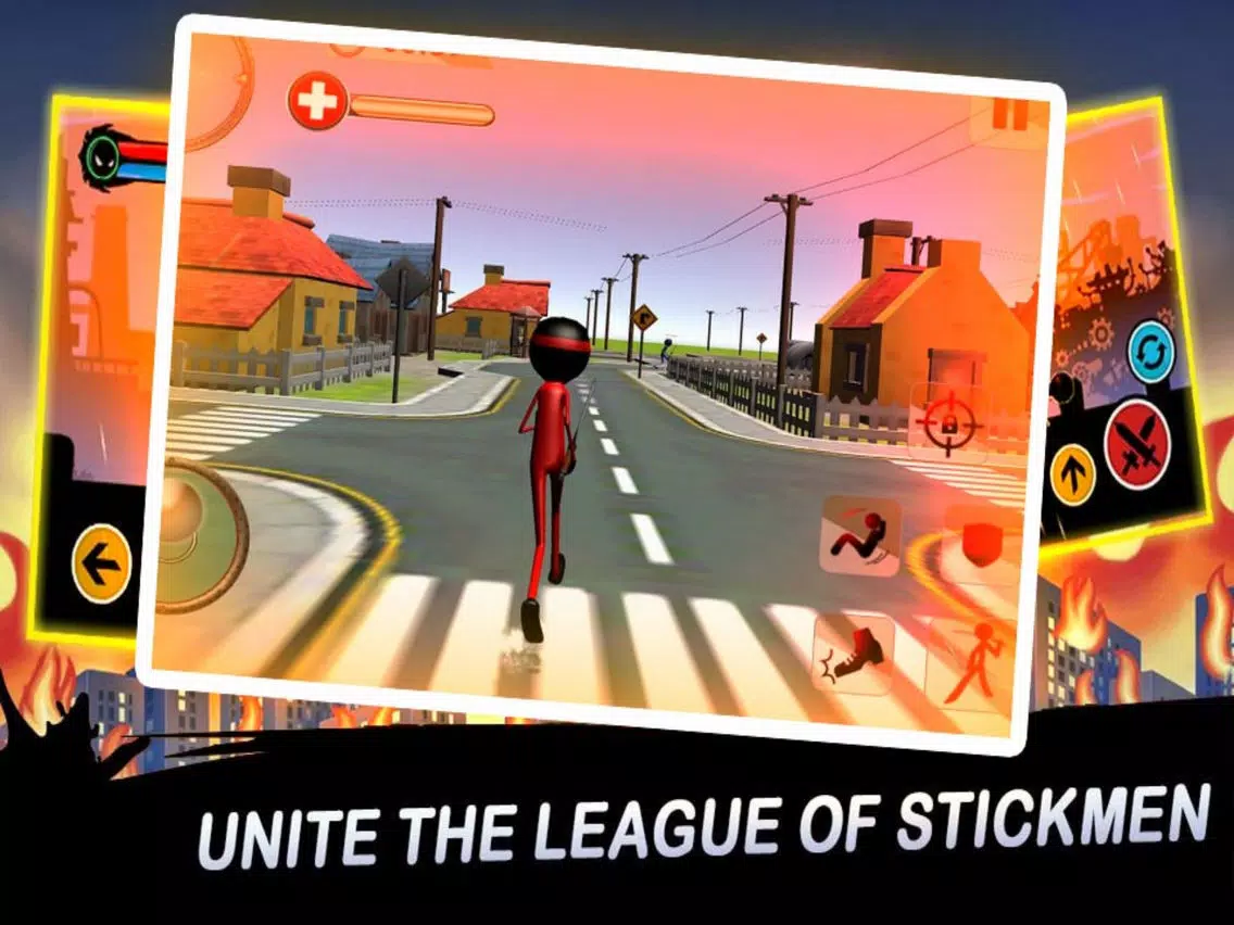 Stickman Fight Street City iPad Screenshots