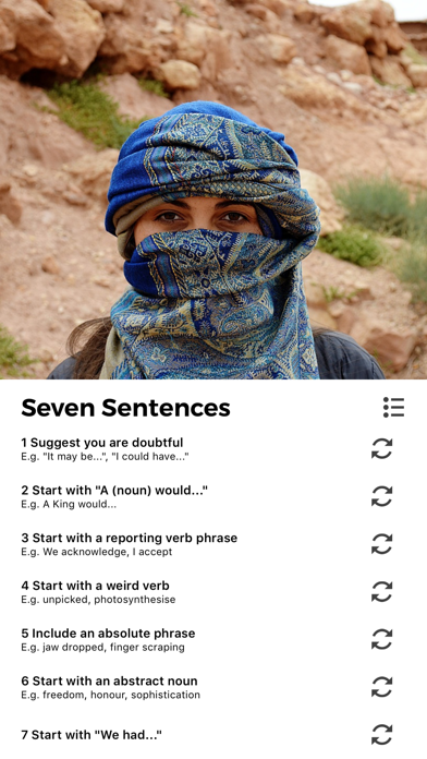 Writing Roulette - Writing app to inspire all authors everywhere Screenshots