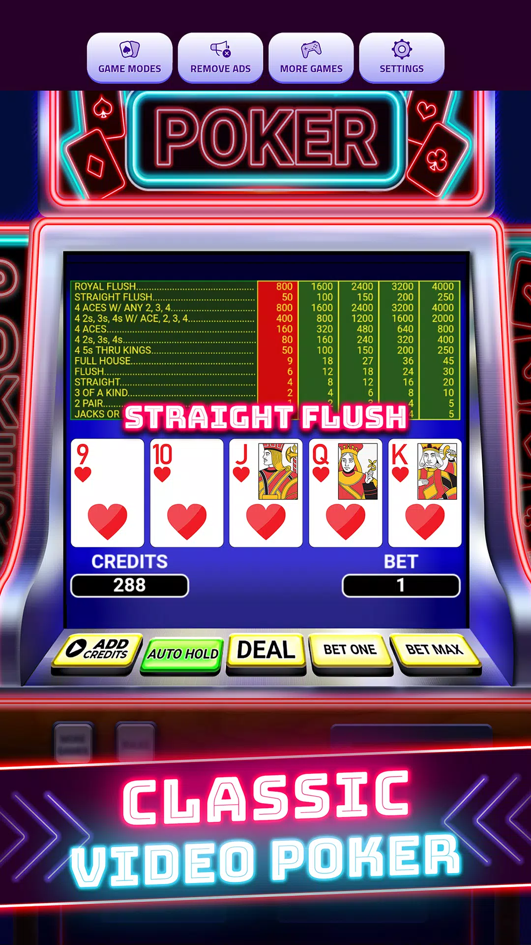Video Poker Screenshots