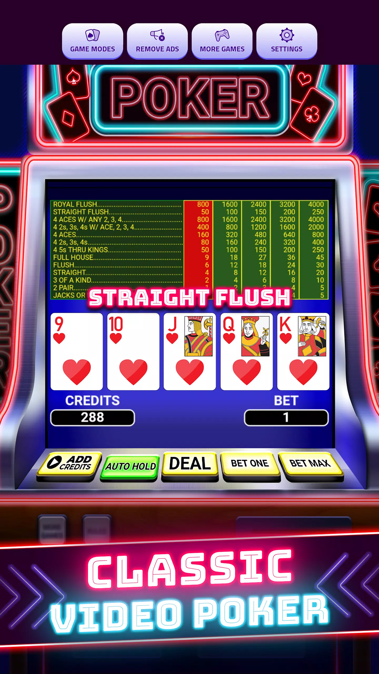 Video Poker Screenshots