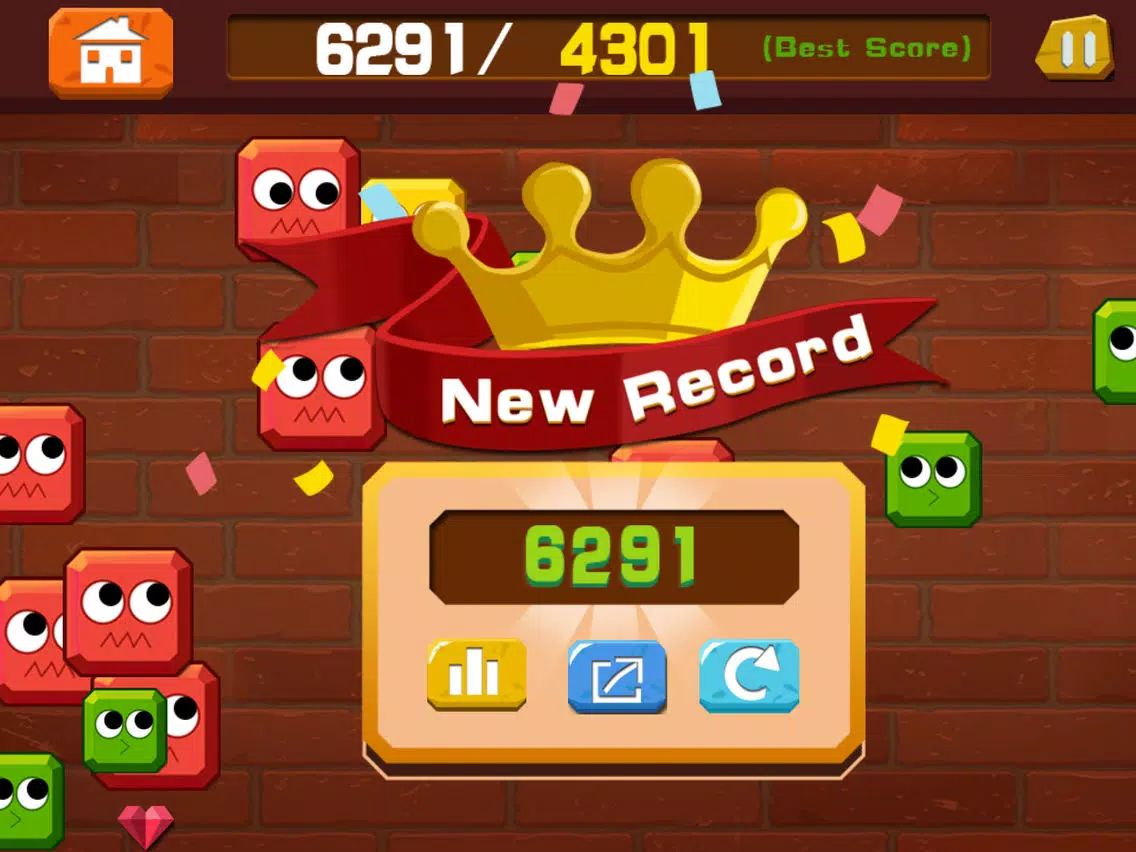 block.io-little yellow block smash others to make self bigger iPad Screenshots