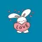 super cute rabbit stickers