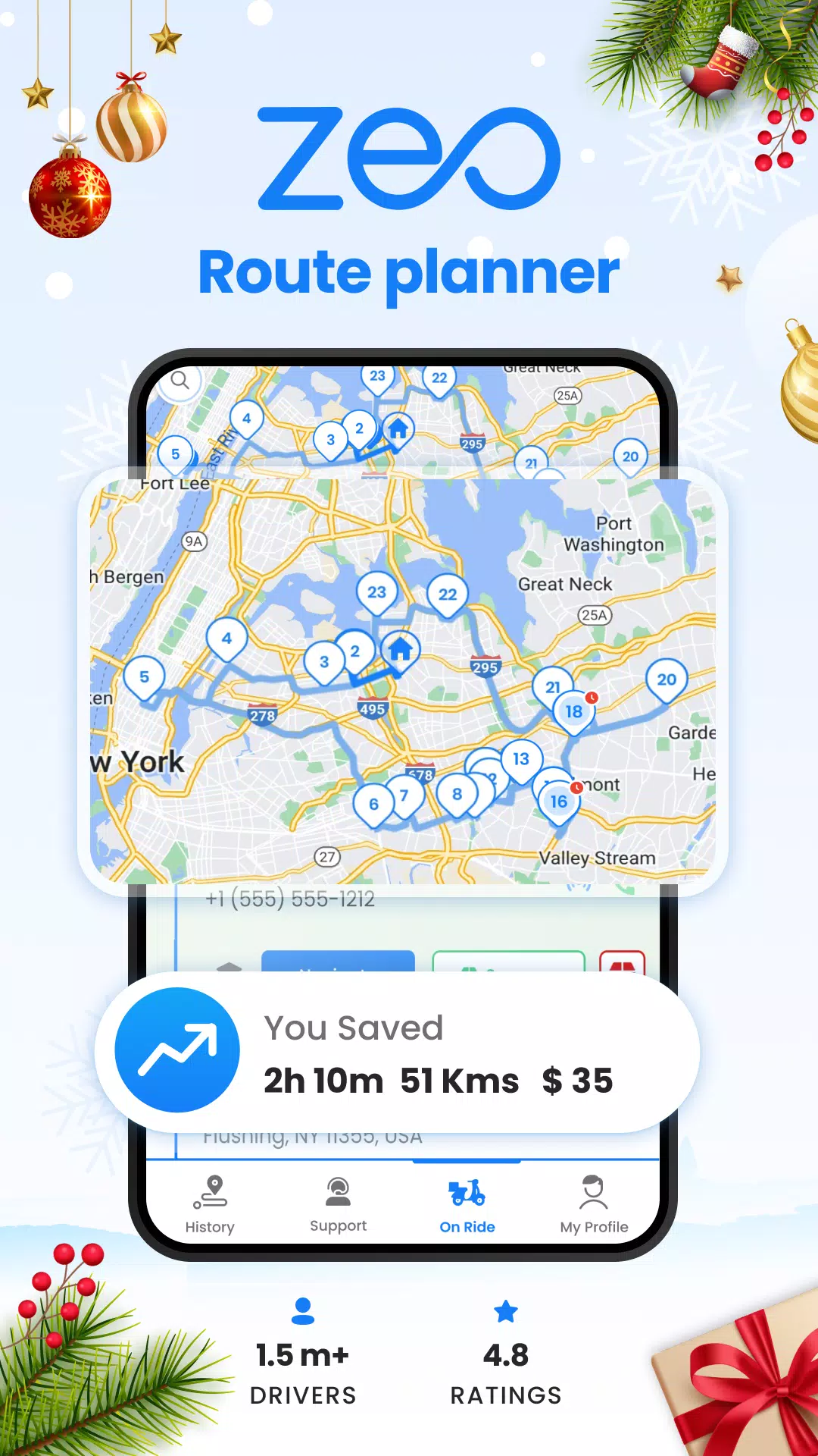 Zeo Fast Multi Stop Route Plan Screenshots
