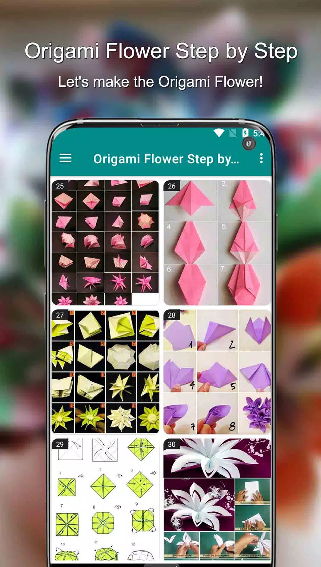 Origami Flower Step by Step Screenshots