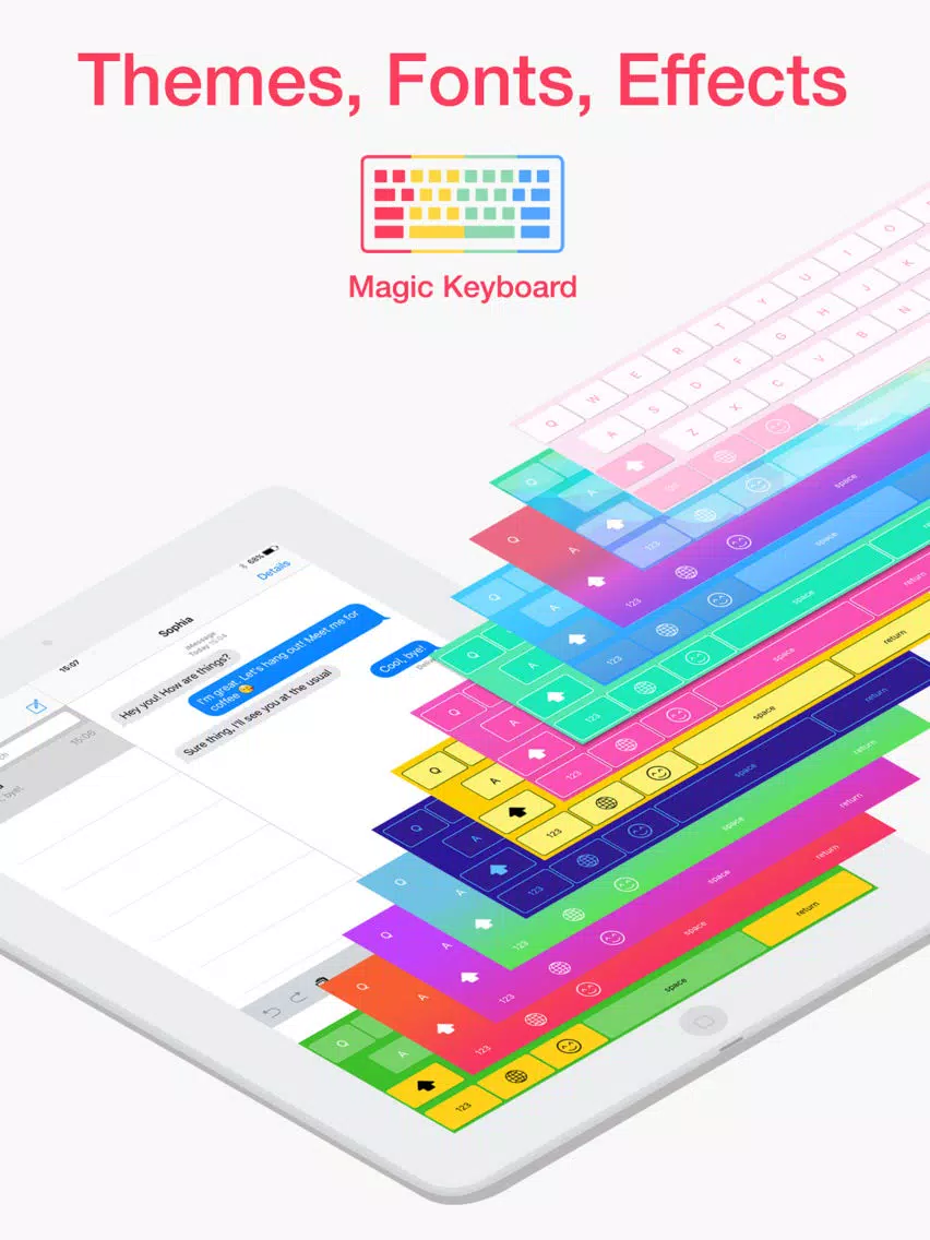 Magic Keyboard - Custom themes and emoji emoticons iPad Screenshots