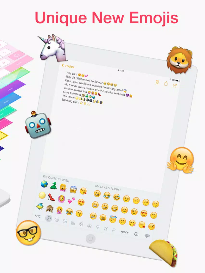Magic Keyboard - Custom themes and emoji emoticons iPad Screenshots