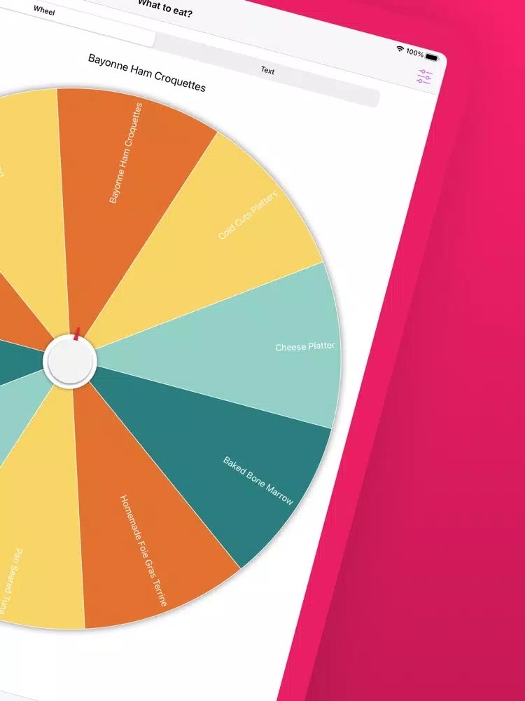 Spin The Wheel-Make a decision iPad Screenshots