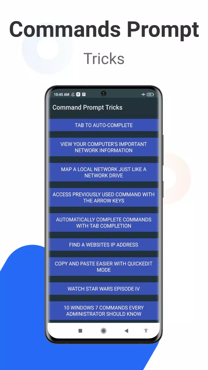 Tangkapan layar Commands Prompt Tricks & tips