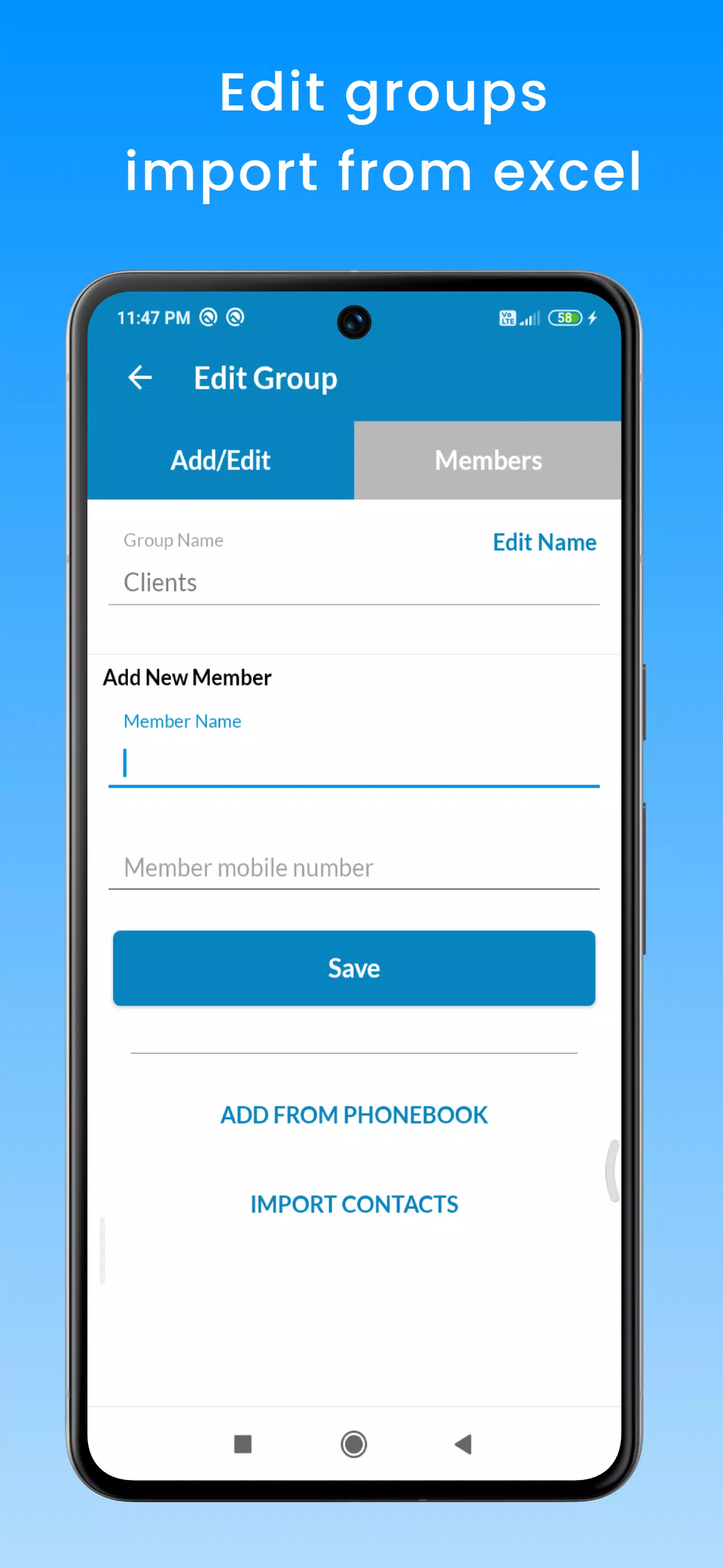 Multi SMS Sender (MSS) Screenshots