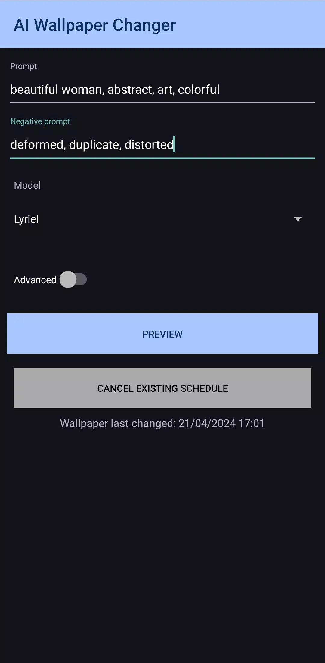 AI Wallpaper Changer Screenshots